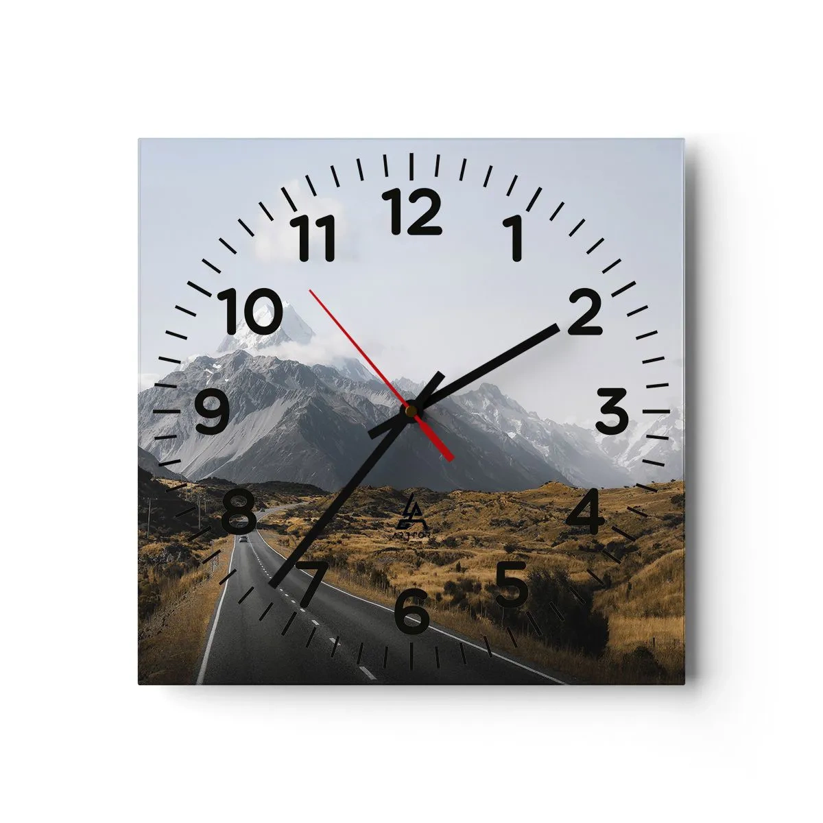 Nástěnné hodiny - Cesta do srdce hor - 40x40 cm