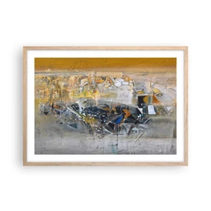 Plakát v rámu světlý dub - Všechno se podaří - 70x50 cm