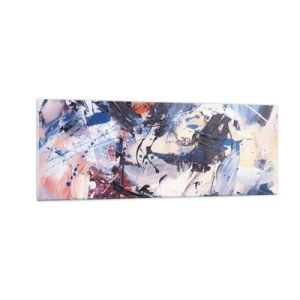 Obraz na skle - Bláznivý tanec abstrakce - 140x50 cm