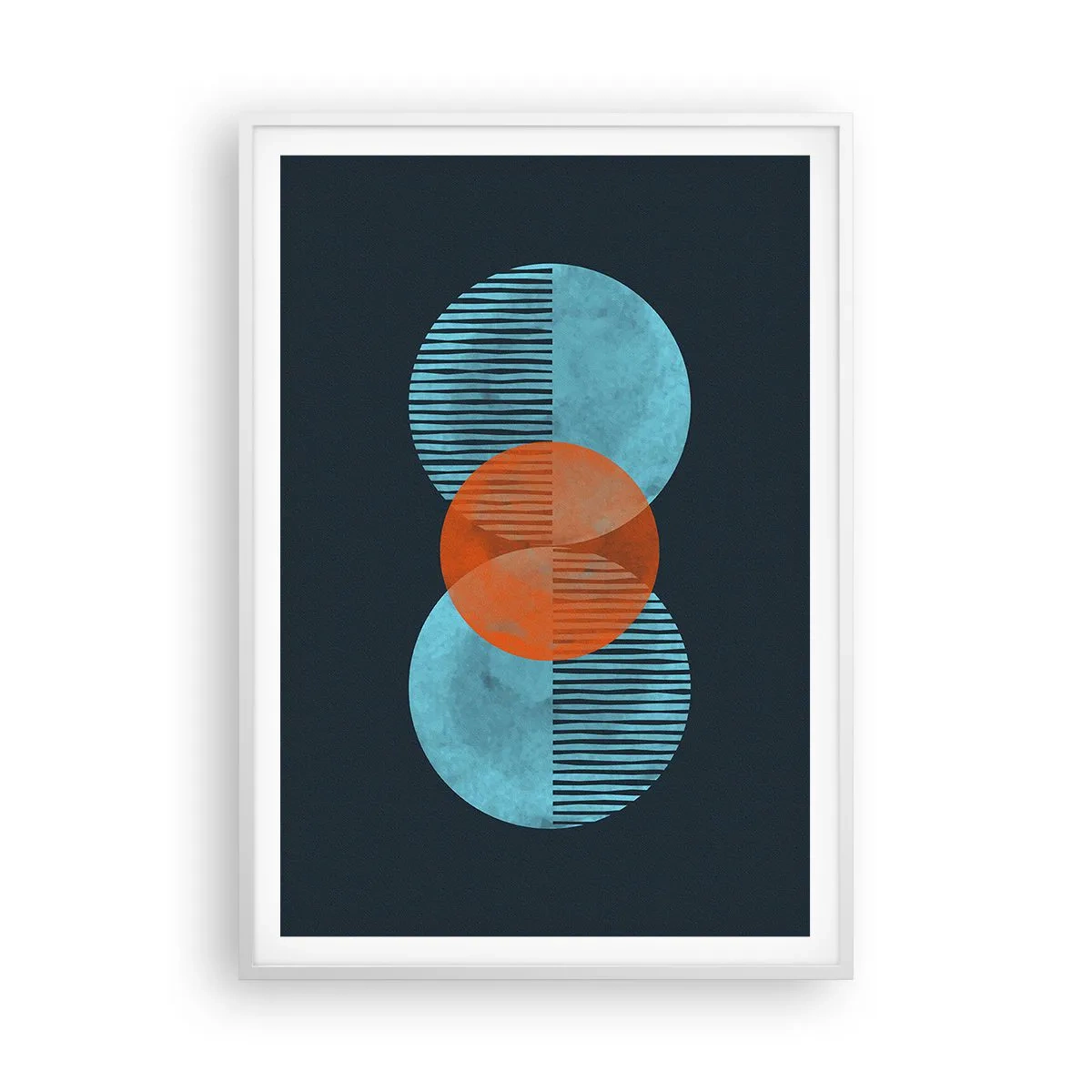 Plakát v bílém rámu - Symetrická kompozice - 70x100 cm