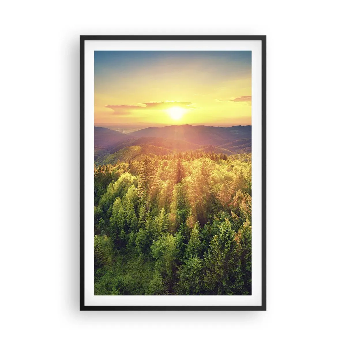 Plakát v černém rámu - Vrcholky a vrcholy - 61x91 cm