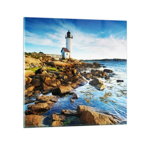 Obraz na skle - Vraťte se šťastně, čekám - 70x70 cm