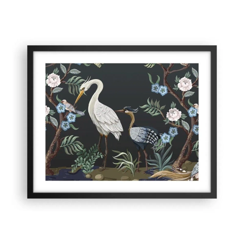 Plakát v černém rámu - Ptačí průvod - 50x40 cm