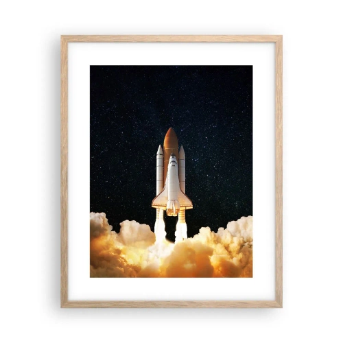 Plakát v rámu světlý dub - Ad astra! - 40x50 cm