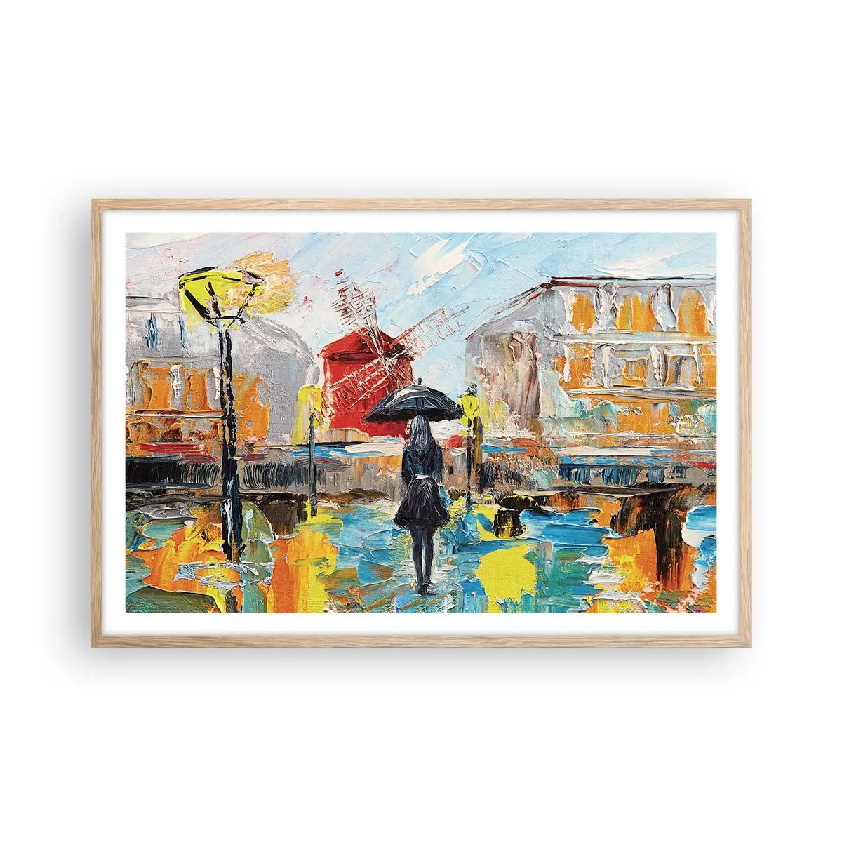 Plakát v rámu světlý dub - Pařížské legendy - 91x61 cm