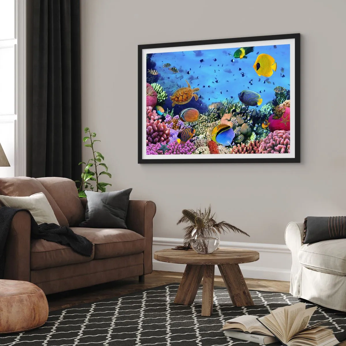 Plakát v černém rámu - Co víme o životě… - 70x50 cm