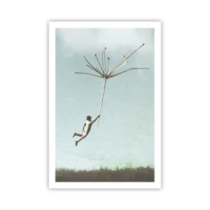 Plakát - Letající pampeliška - 61x91 cm