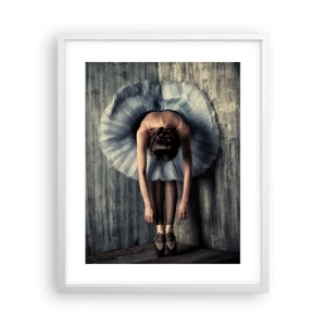 Plakát v bílém rámu - Když dohraje hudba - 40x50 cm