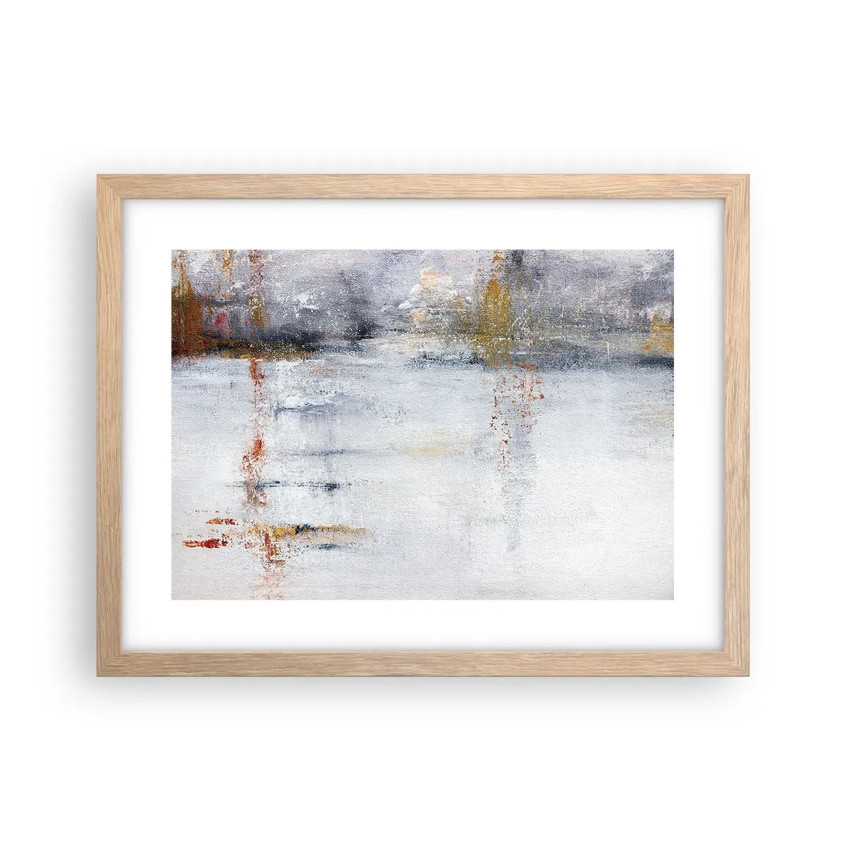 Plakát v rámu světlý dub - Za závojem vzduchu - 40x30 cm