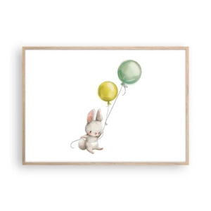 Plakát v rámu světlý dub - Já poletím také! - 100x70 cm