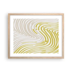 Plakát v rámu světlý dub - Kompozice s mírným ohybem - 50x40 cm