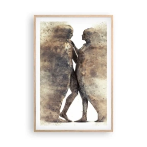 Plakát v rámu světlý dub - Z prachu povstali, aby milovali - 61x91 cm