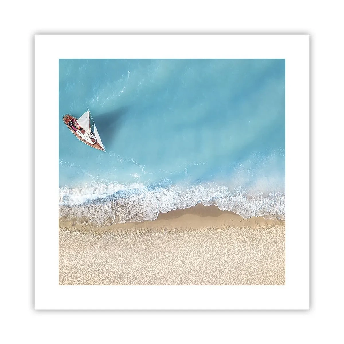 Plakát - Na hranici modré a zlaté - 40x40 cm