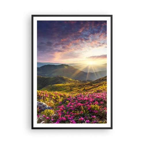 Plakát v černém rámu - Svěžest horského rána - 70x100 cm