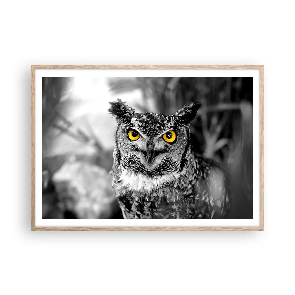 Plakát v rámu světlý dub - Nic se neschová - 100x70 cm