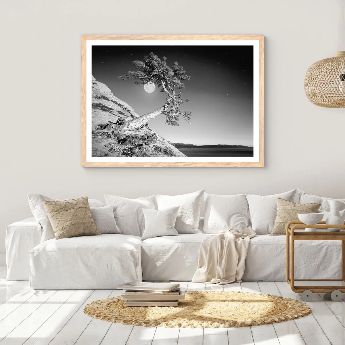 Plakát v rámu světlý dub - Vítězná válečnice - 100x70 cm