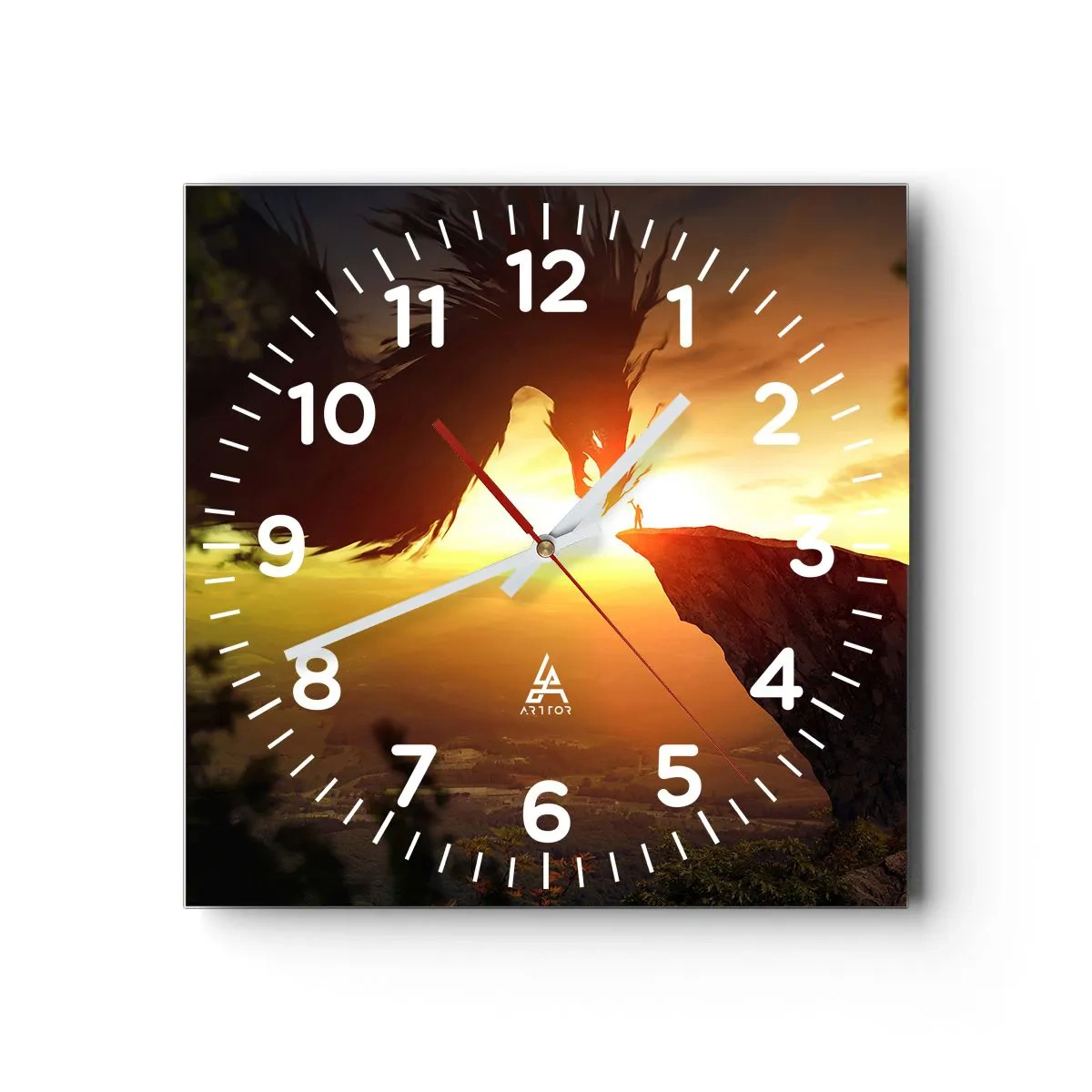 Nástěnné hodiny - Přemožitel draka - 40x40 cm