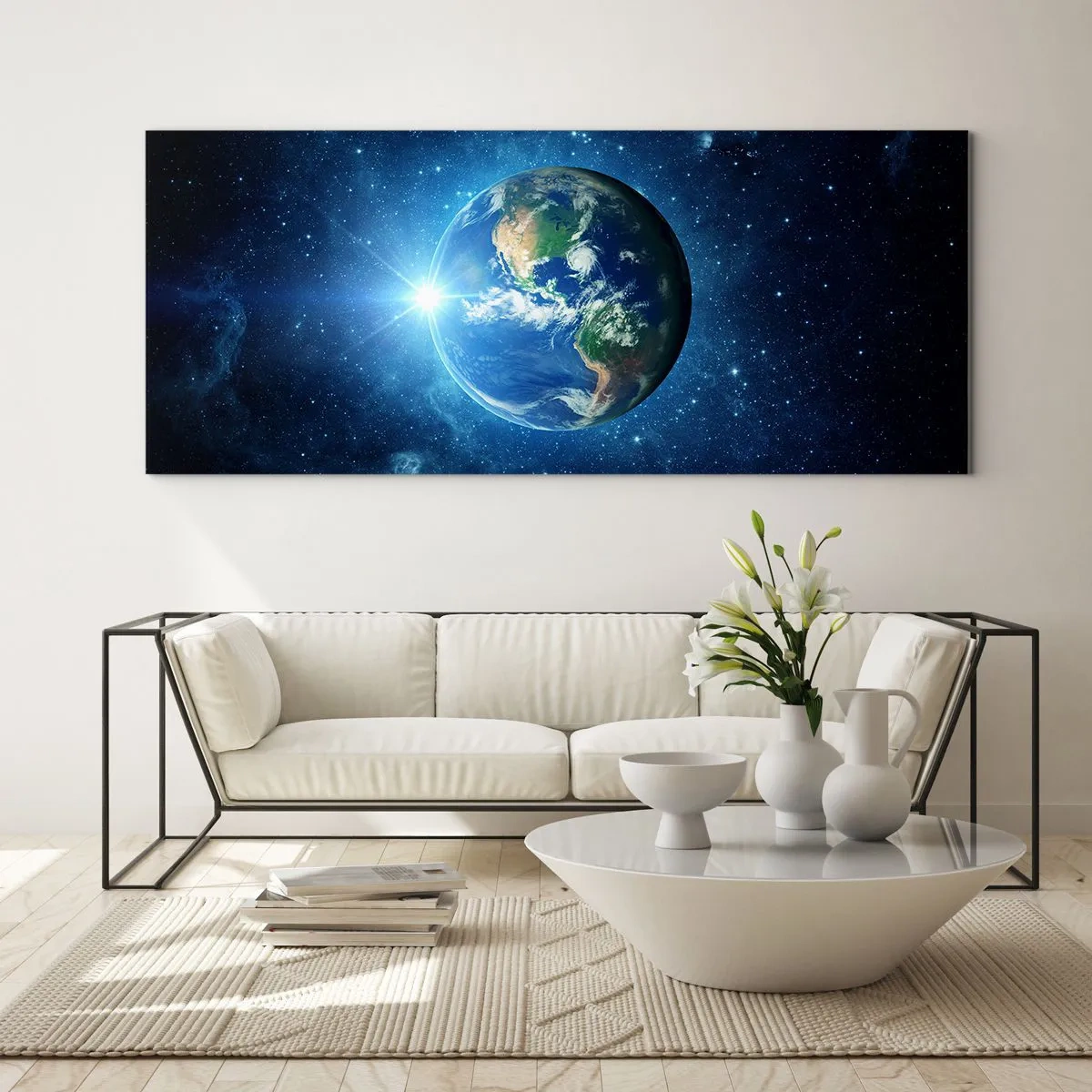 Obraz na skle - Jsme v nebi - 100x40 cm