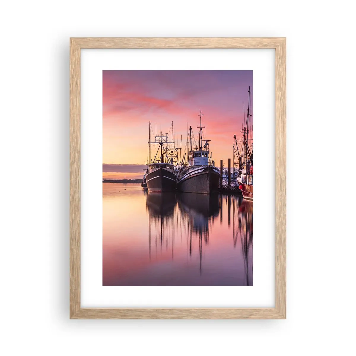 Plakát v rámu světlý dub - Před dalším dnem - 30x40 cm