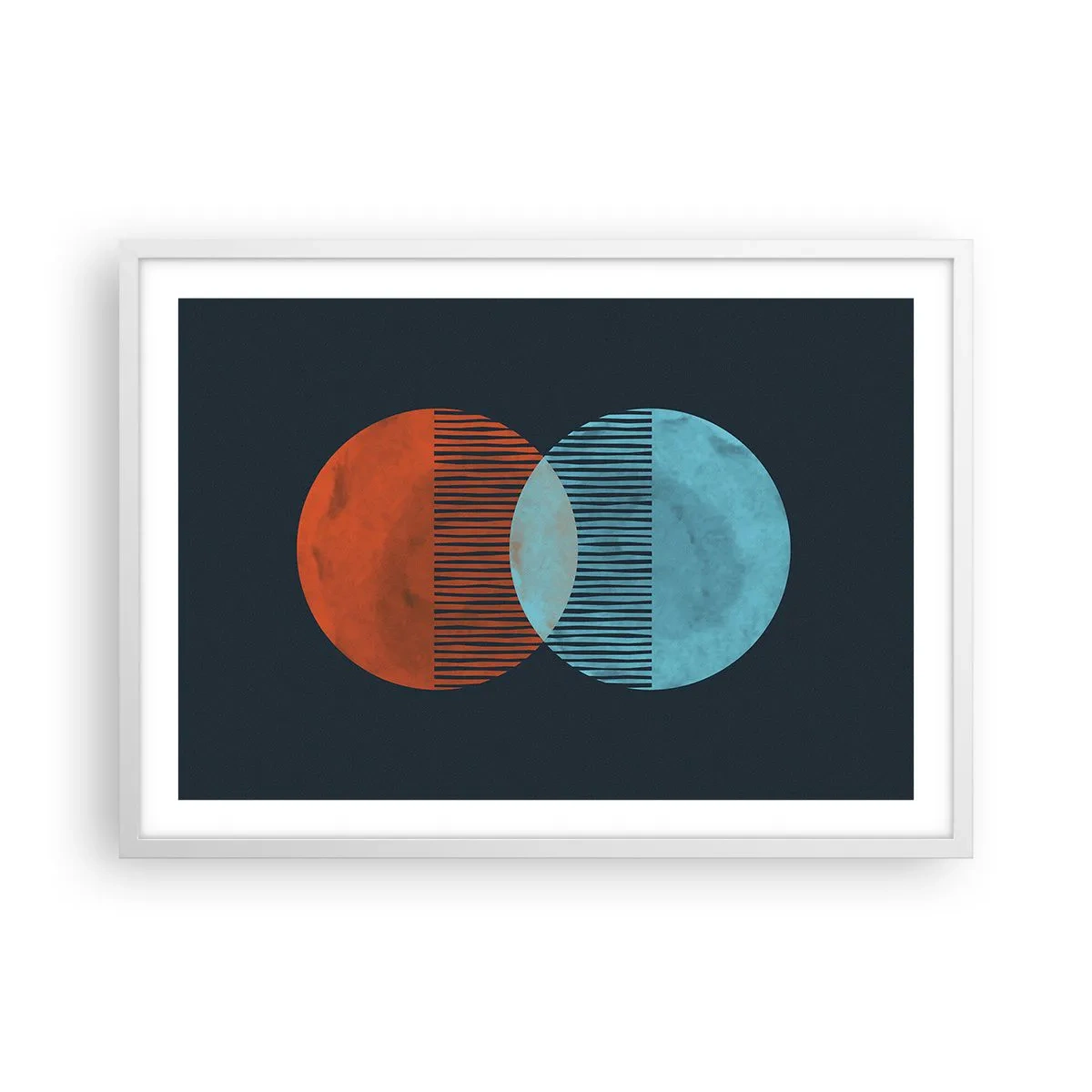 Plakát v bílém rámu - Astronomická fantazie - 70x50 cm
