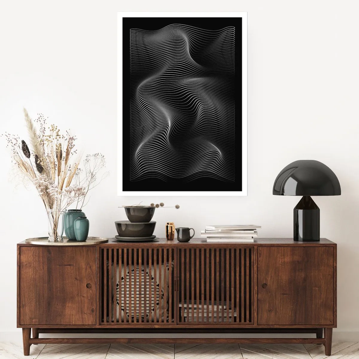 Plakát - Tanec světla v prostoru - 70x100 cm