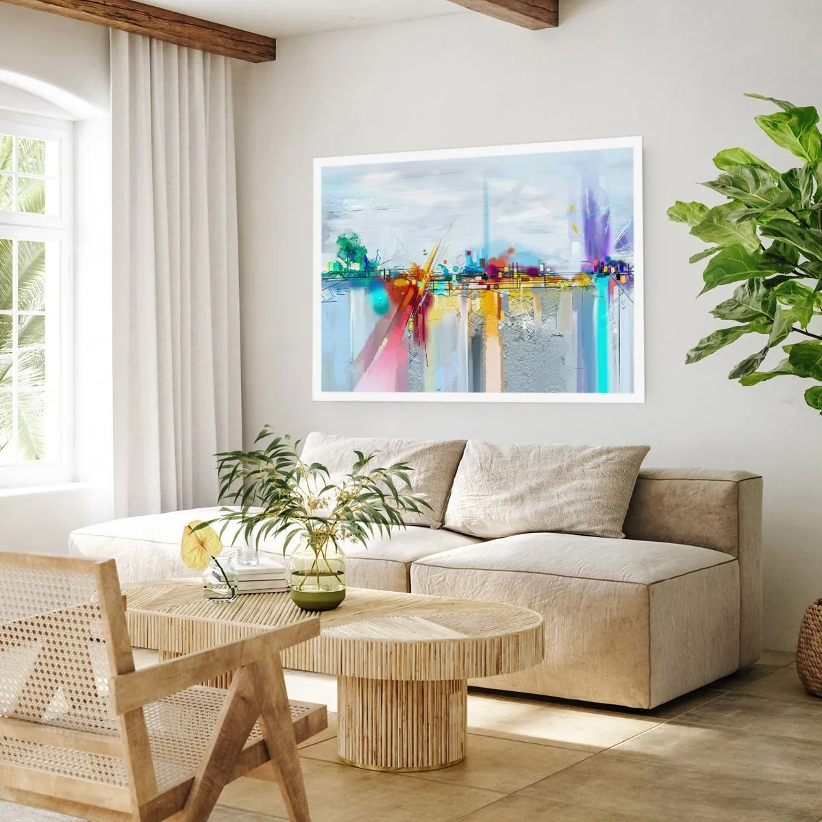 Plakát - Most radosti nad řekou života - 91x61 cm