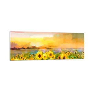 Obraz na skle - Samotné slunce sestoupilo na zem - 90x30 cm
