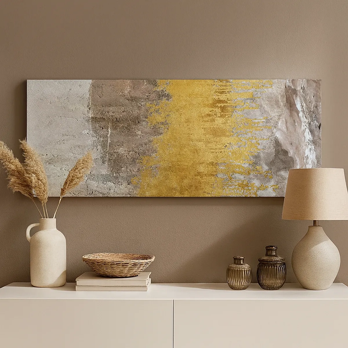 Obraz na plátně - Zlatistý závan - 30x30 cm