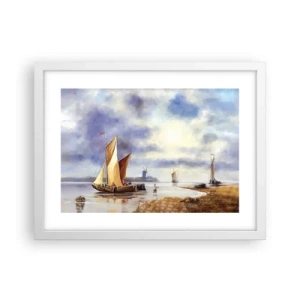 Plakát v bílém rámu - Návrat námořníků - 40x30 cm