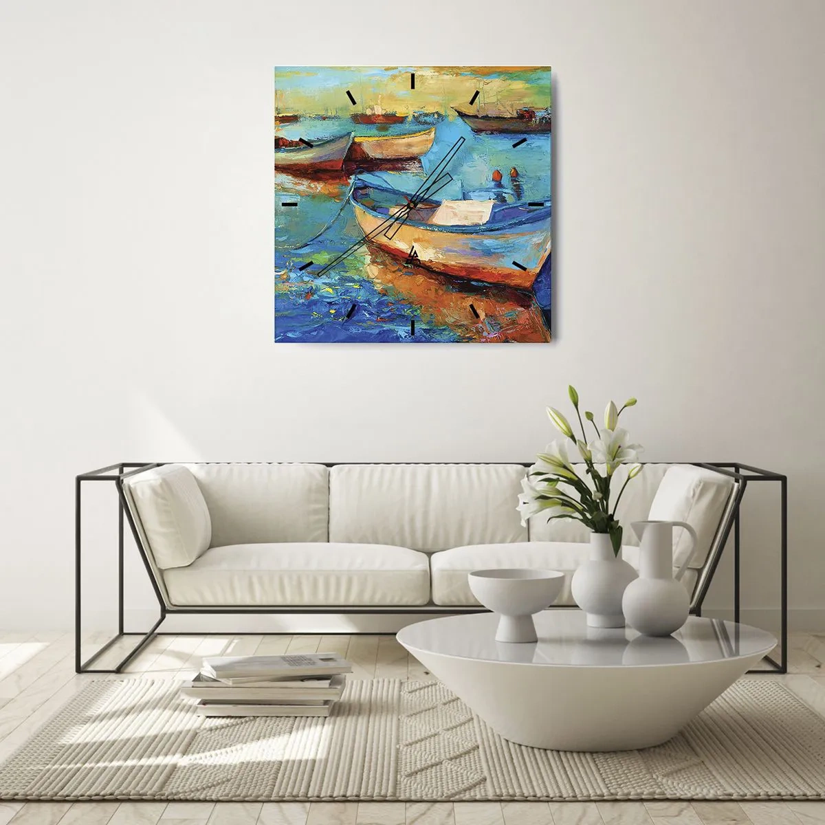 Nástěnné hodiny - V jižním zálivu - 40x40 cm