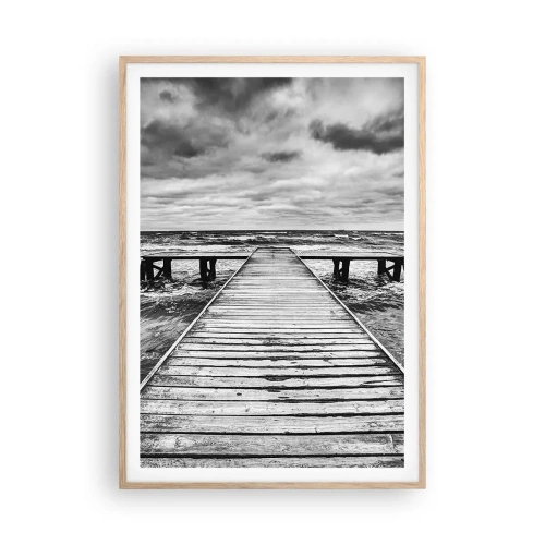 Plakát v rámu světlý dub - Čekám na vítr, co rozfouká… - 70x100 cm