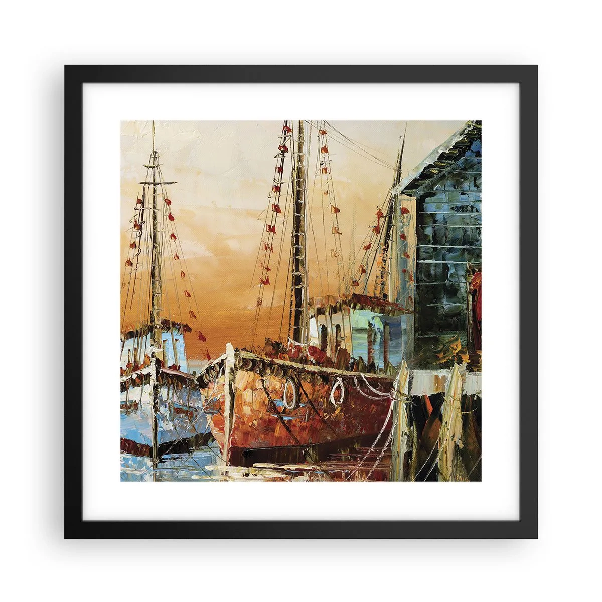 Plakát v černém rámu - Klidný návrat - 40x40 cm