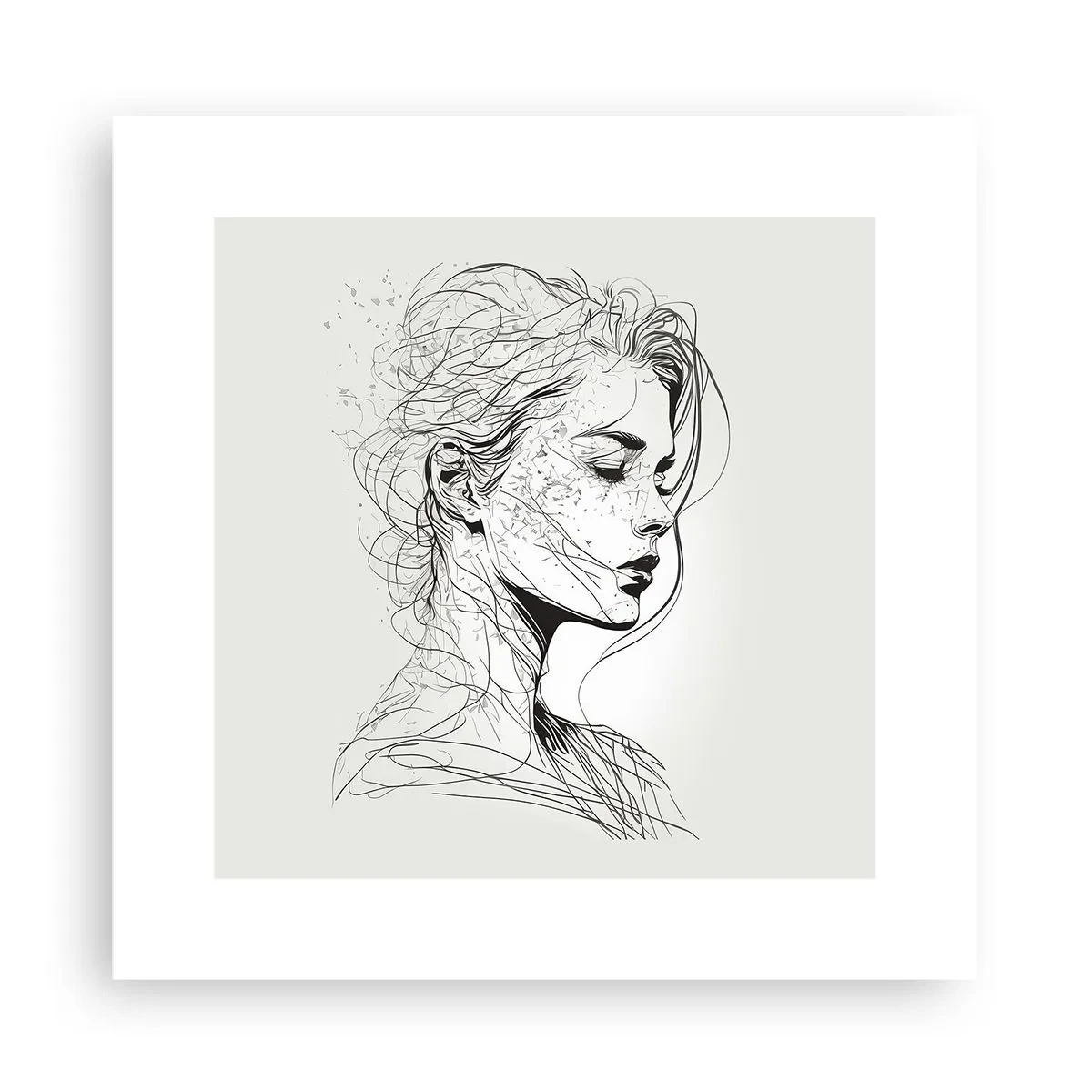 Plakát - Portrét v zamyšlení - 30x30 cm