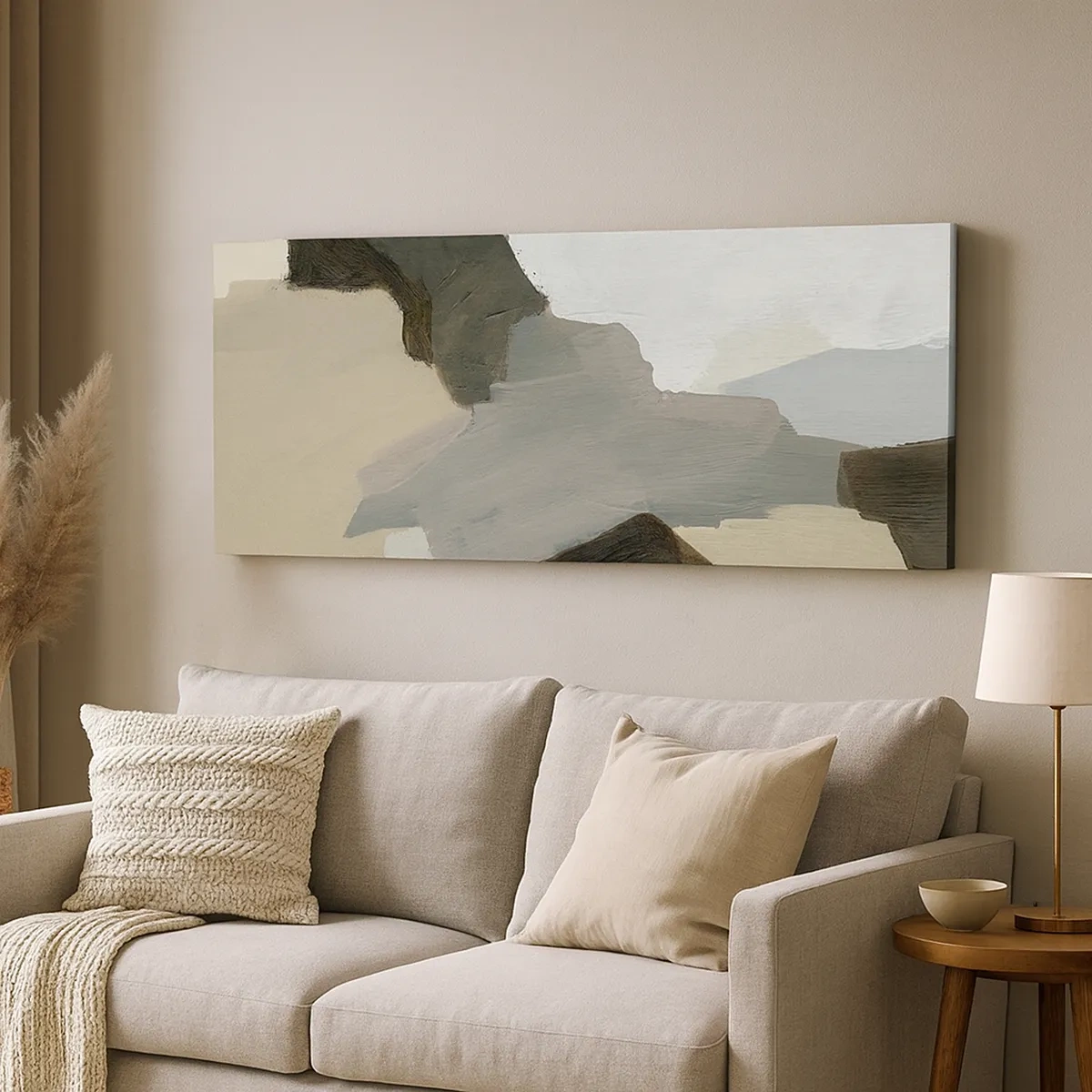 Obraz na plátně - Abstrakce: křižovatka šedi - 30x30 cm