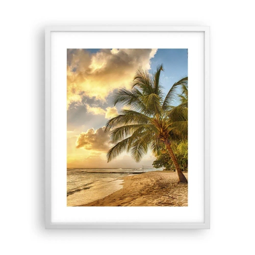 Plakát v bílém rámu - Věčné léto, vždy prázdniny - 40x50 cm