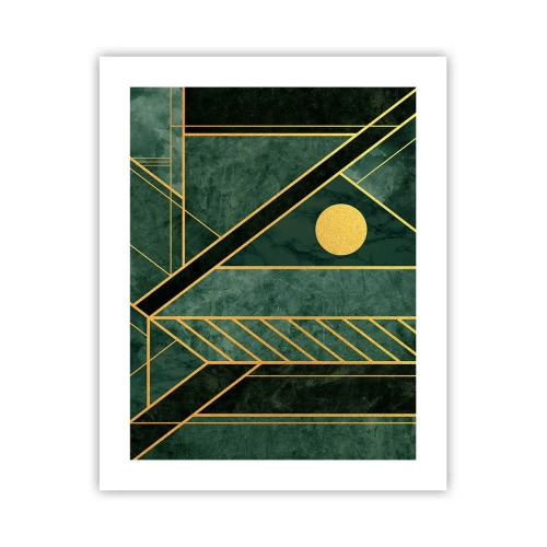 Plakát - Dynamika zlata a lazuritu - 40x50 cm