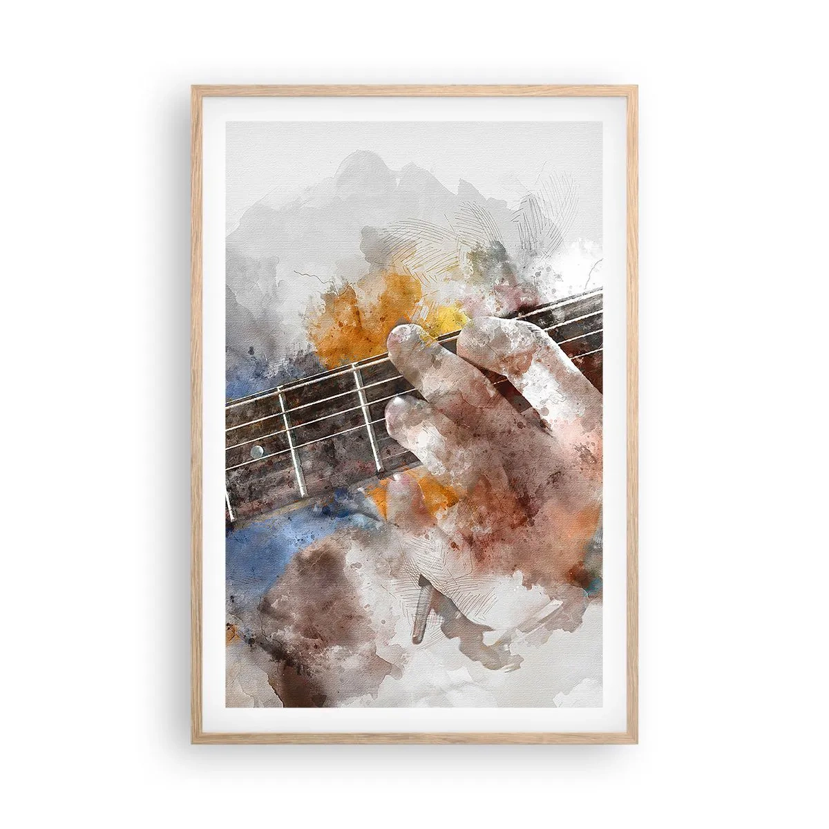Plakát v rámu světlý dub - Poezie mezi strunami - 61x91 cm