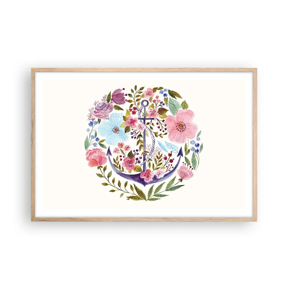 Plakát v rámu světlý dub - Námořníkův hezký sen - 91x61 cm