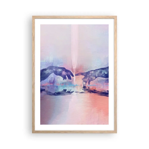 Plakát v rámu světlý dub - Božská jiskra života - 50x70 cm