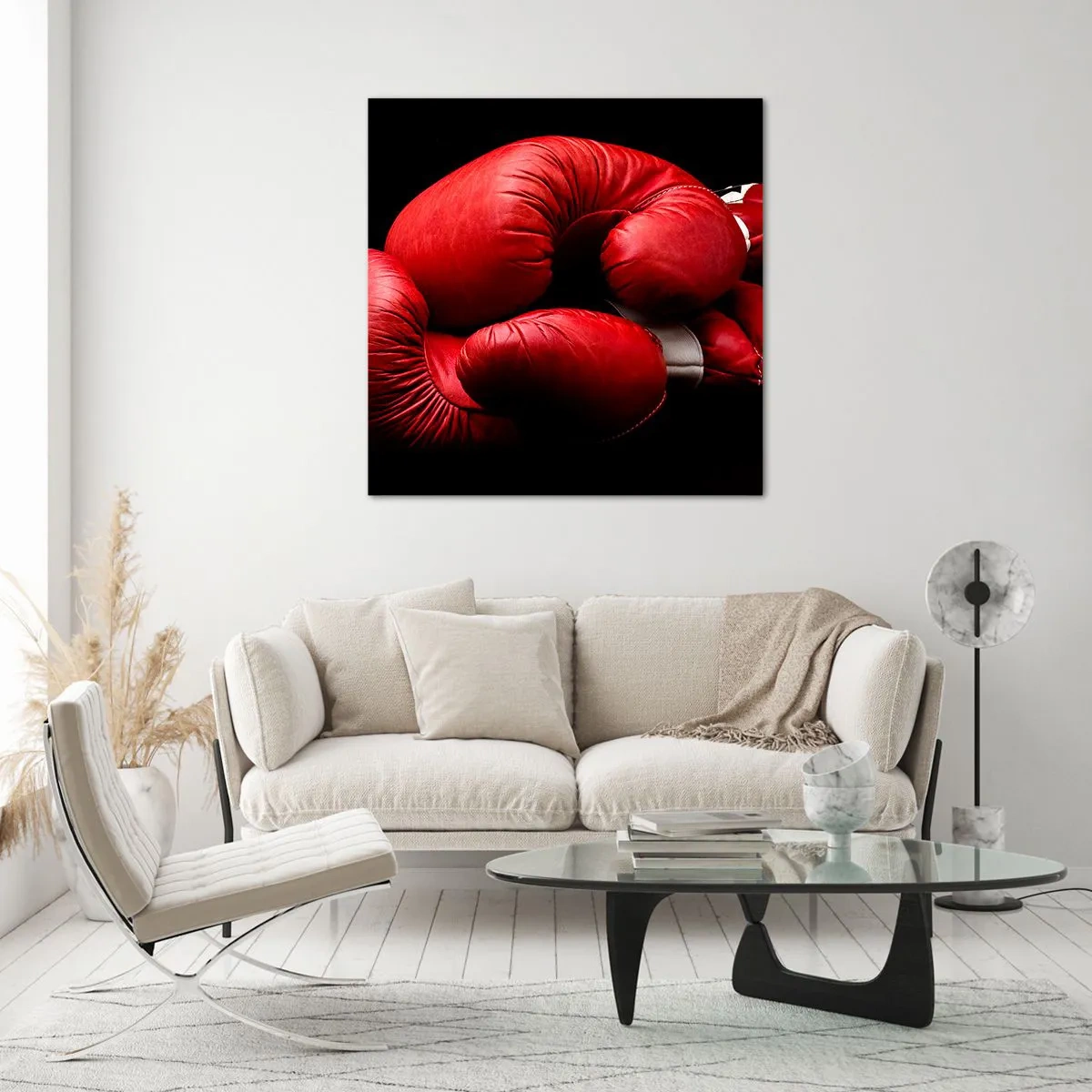 Obraz na skle - Emoce války za námi - 40x40 cm