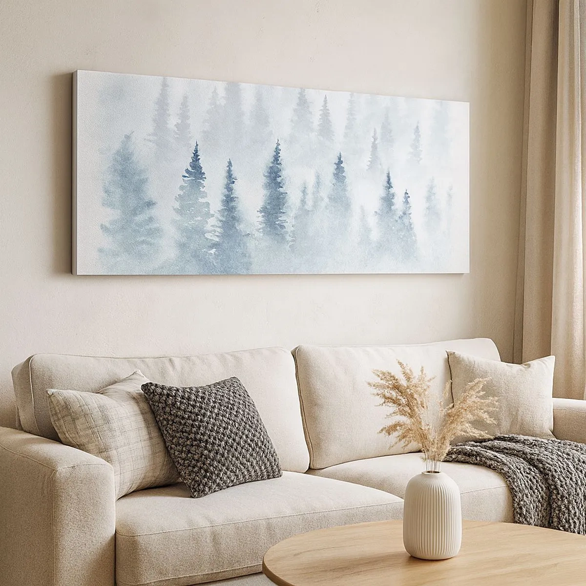 Obraz na plátně - Zahalené mlhou - 100x40 cm