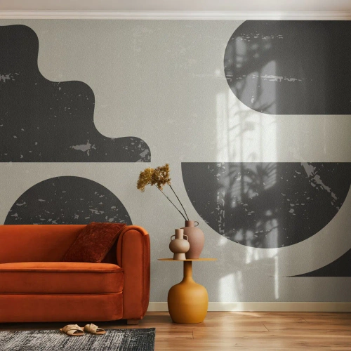 Fototapeta Samolepicí Deluxe Sticker - Kompozice nad a pod - Abstrakce, Černý a bílý, Letitý - 350x256 cm