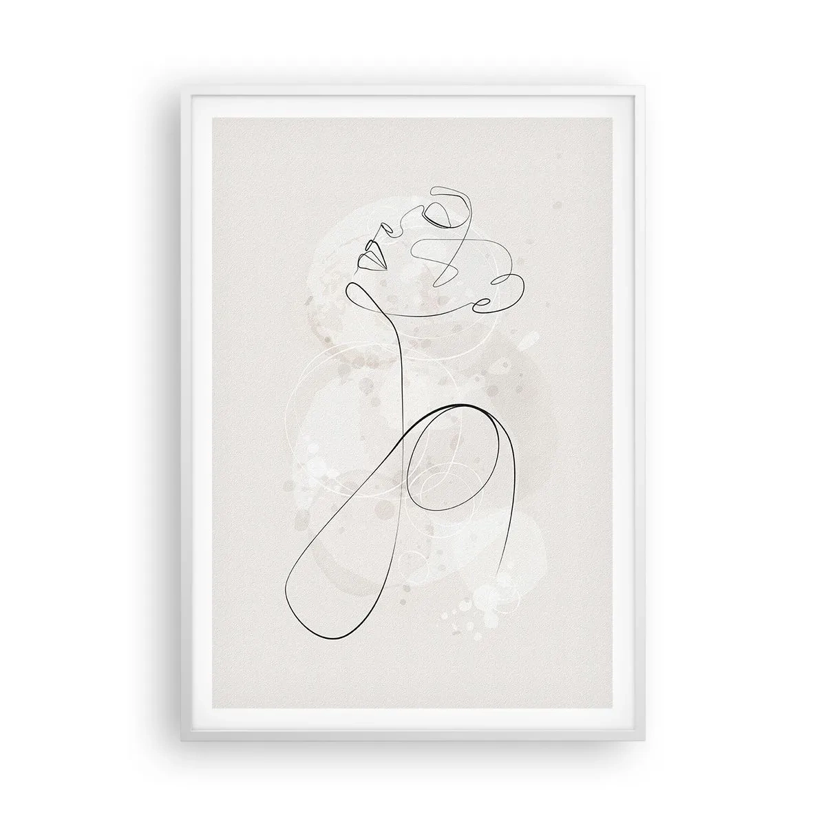 Plakát v bílém rámu - Spirála krásy - 70x100 cm