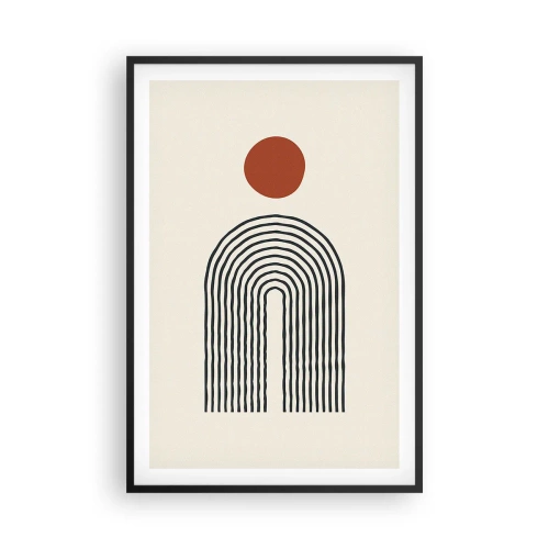 Plakát v černém rámu - Magnetismus tvarů a barev - 61x91 cm