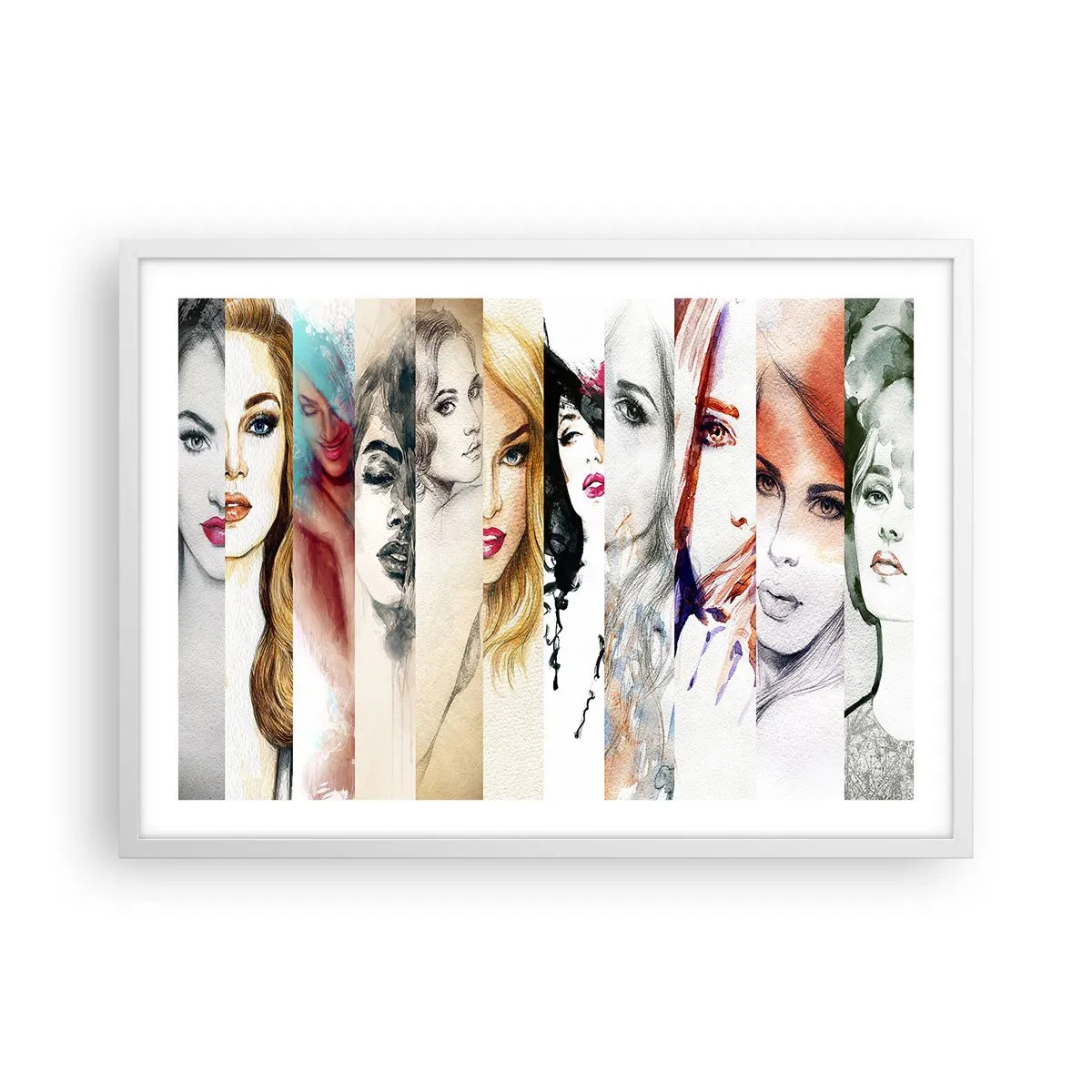 Plakát v bílém rámu - A vždy jsi to TY - 70x50 cm