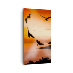 Obraz na plátně - Miluj svět jako ptáci - 65x120 cm
