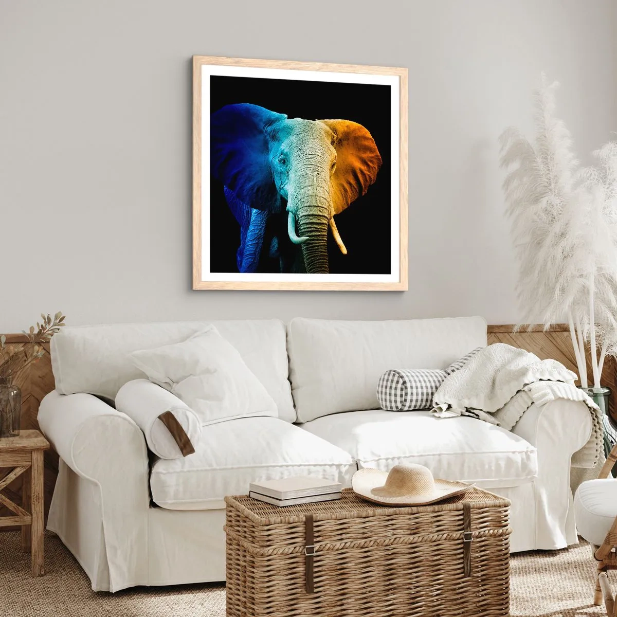 Plakát v rámu světlý dub - Výstřední muž, ale ne podivín - 60x60 cm