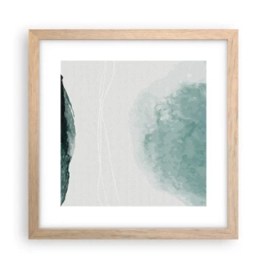 Plakát v rámu světlý dub - Setkání s mlhou - 30x30 cm