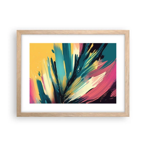Plakát v rámu světlý dub - Kompozice – exploze radosti - 40x30 cm