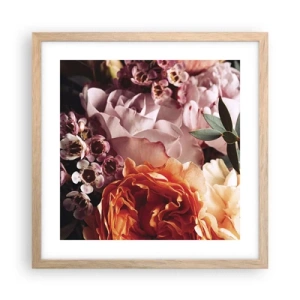 Plakát v rámu světlý dub - Zabalené do krásy - 40x40 cm